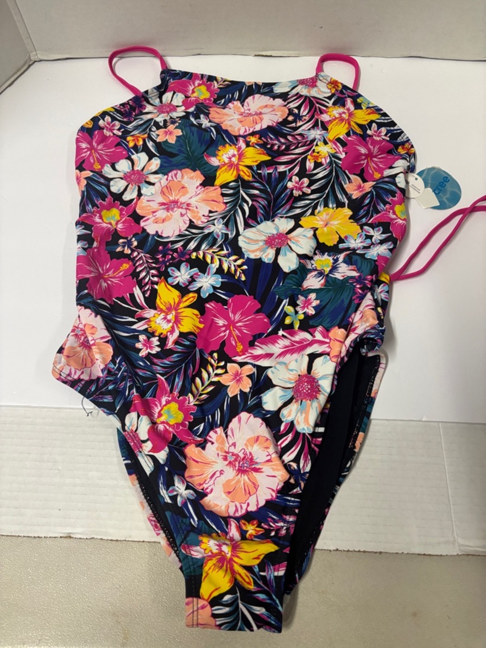 Decree Floral One-Piece padded Swimsuit - Navy Multi